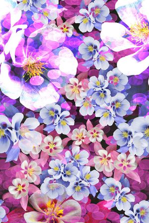 花卉印花华亿平台图片