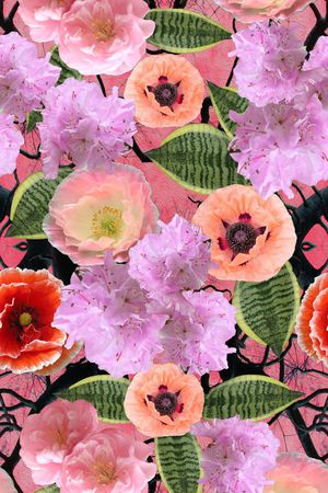 花卉印花华亿平台图片