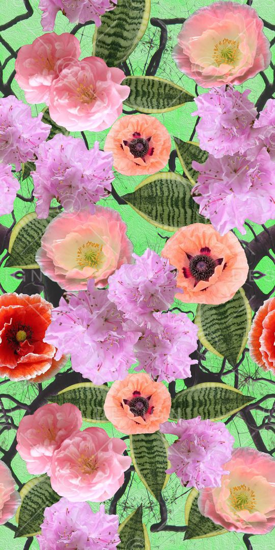 花卉印花华亿平台图片