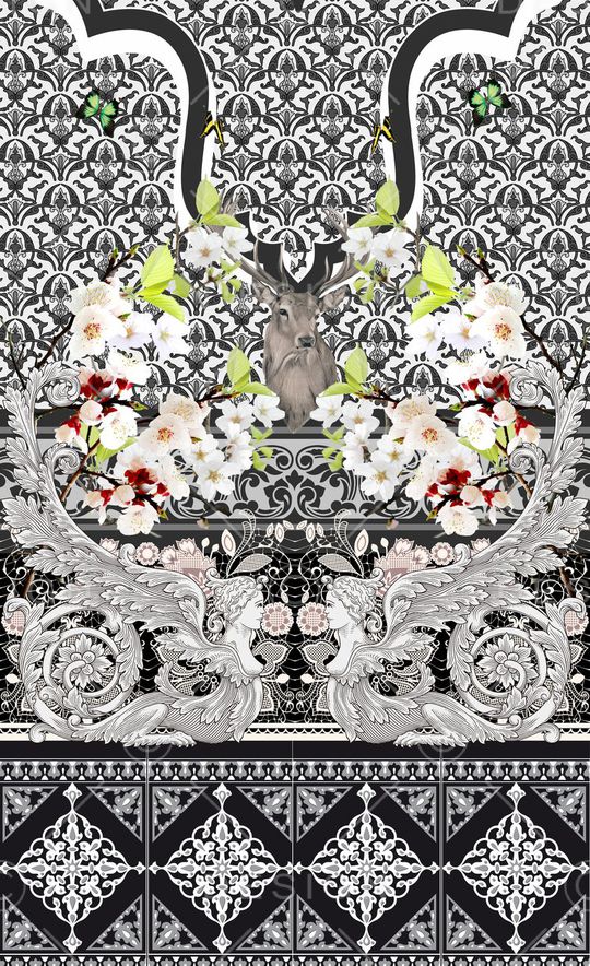 潮流时尚印花华亿平台图片