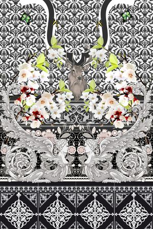 潮流时尚印花华亿平台图片