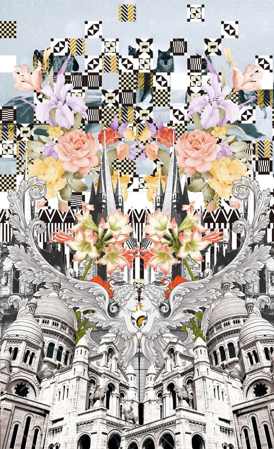 潮流时尚印花华亿平台图片