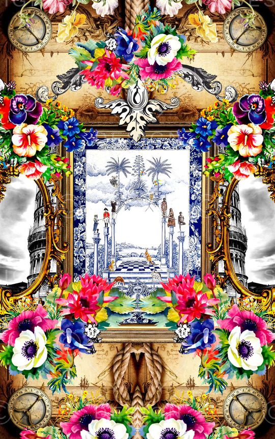 欧式印花华亿平台图片