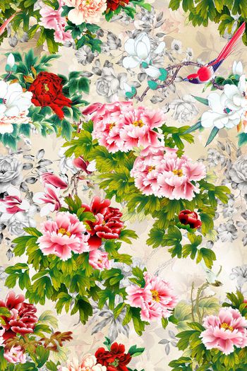 485191-中国风复古花卉组合