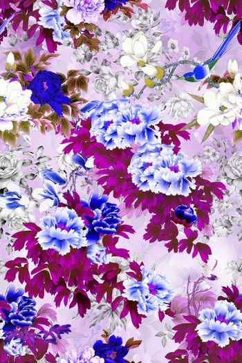 485193-中国风复古花卉组合