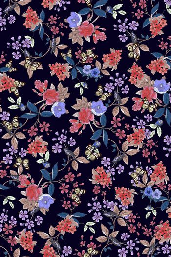 485216-满版花鸟蝴蝶秋冬女装