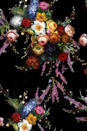 黑色印花华亿平台图片