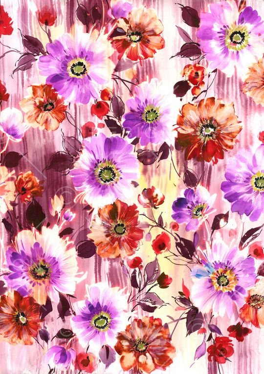 花卉印花华亿平台图片