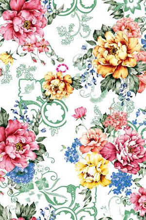 花卉印花华亿平台图片