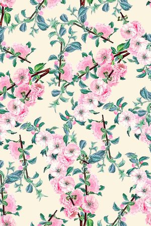 水彩小花印花华亿平台图片