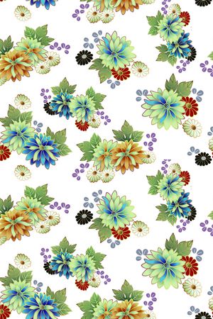 手绘古典印花华亿平台图片