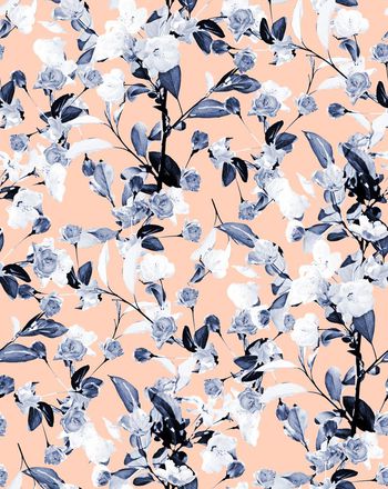 485456-小花卉碎花优雅小花纯色底素色单色系