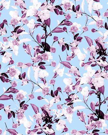 485457-小花卉碎花优雅小花纯色底素色单色系