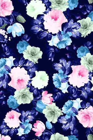 花卉印花华亿平台图片