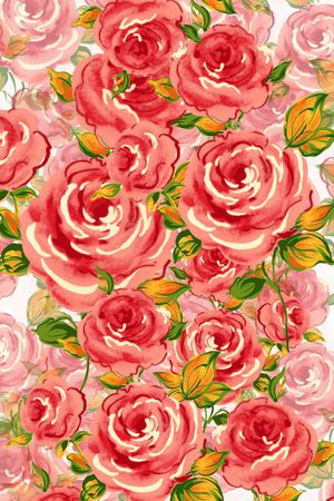 大花卉印花华亿平台图片