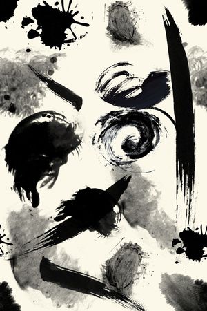 水墨印花华亿平台图片