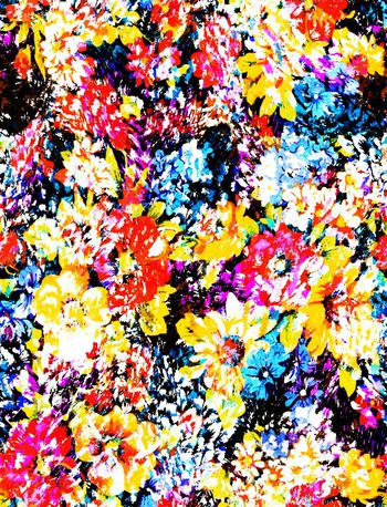 485717-艺术效果缤纷油画纹理花卉印象派烂花