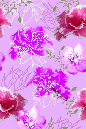 花卉印花华亿平台图片