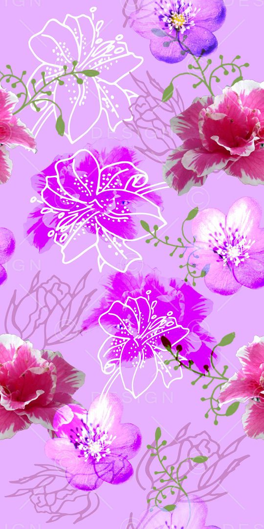 花卉印花华亿平台图片