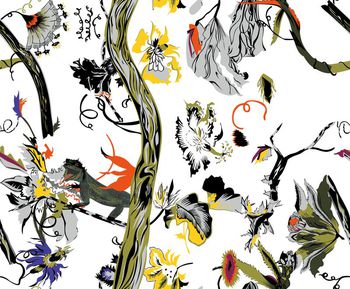 动物  花草印花华亿平台图片