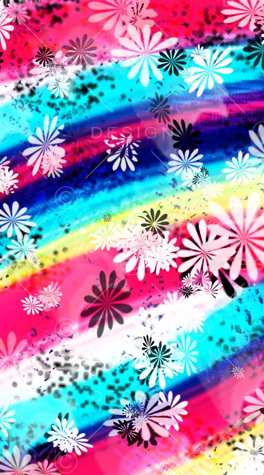 花卉渐变叠加印花华亿平台图片