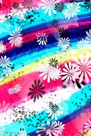 花卉渐变叠加印花华亿平台图片