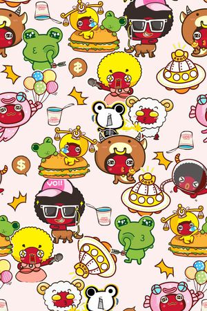 卡通印花华亿平台图片