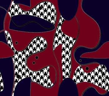 485800-不规则混搭千鸟格