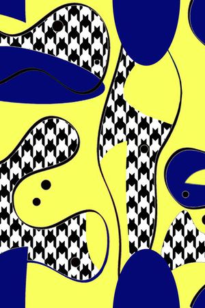 不规则图案印花华亿平台图片