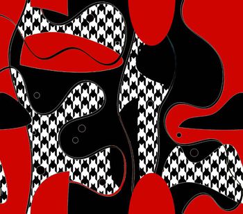 485807-不规则混搭千鸟格