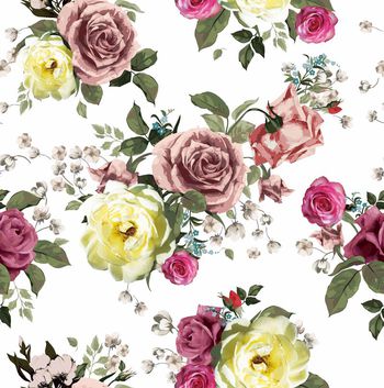 485943-复古欧美风手绘清新花卉