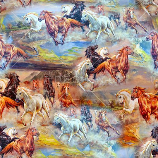 动物油画印花华亿平台图片