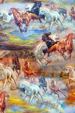 动物油画印花华亿平台图片