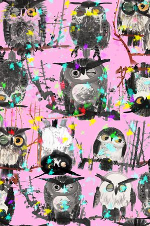 手绘 个性 写意印花华亿平台图片