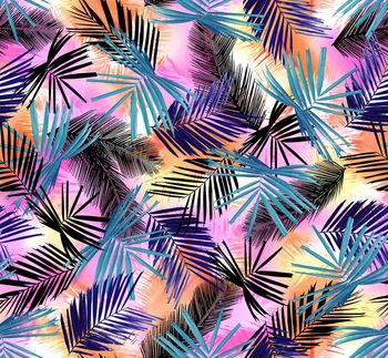 叶子花效果花印花华亿平台图片