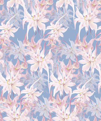 486133-	时尚潮流个性荷花优雅高级灰数码印