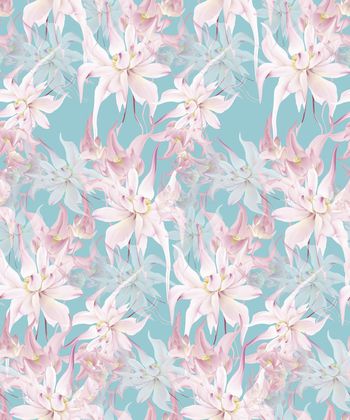 486134-	时尚潮流个性荷花优雅高级灰数码印