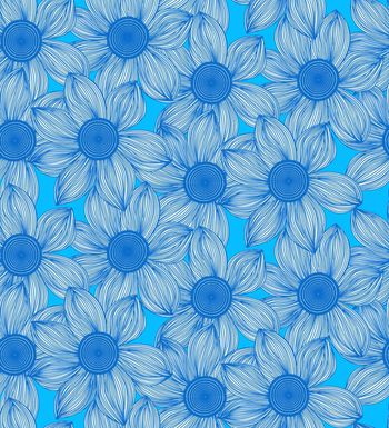 486220-手绘时尚线条花印花