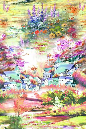 手绘印花华亿平台图片