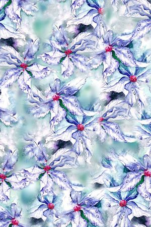 手绘水彩花卉印花华亿平台图片