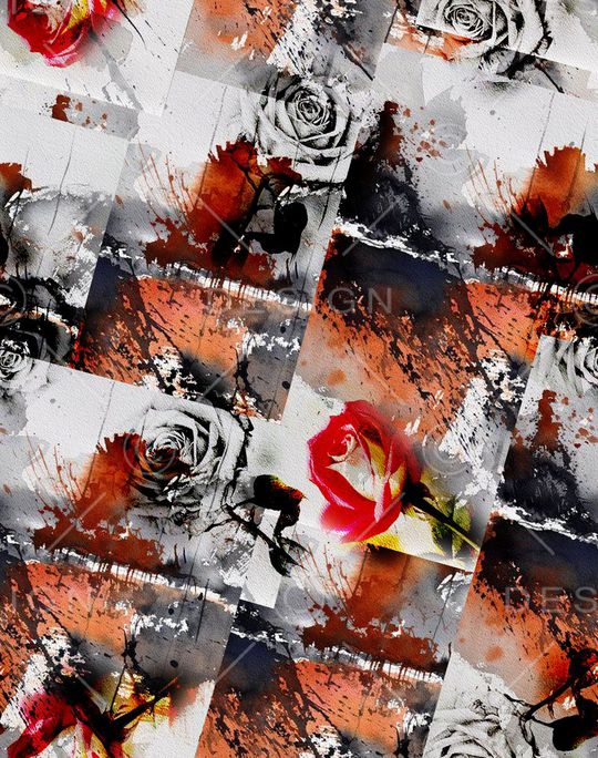 水彩个性抽象印花华亿平台图片