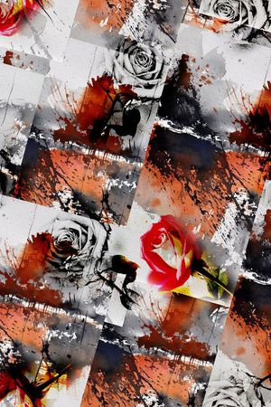 水彩个性抽象印花华亿平台图片