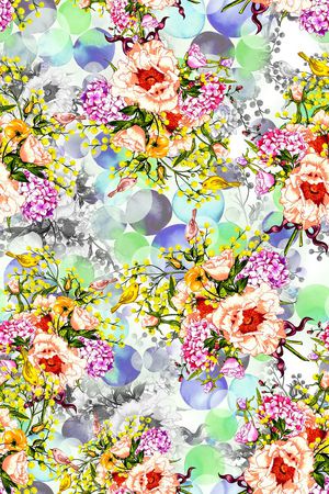 花卉印花华亿平台图片