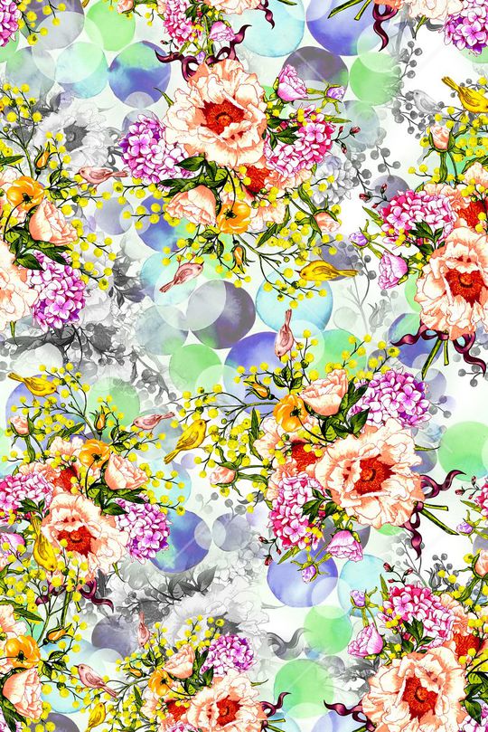 花卉印花华亿平台图片