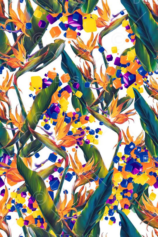 花卉印花华亿平台图片