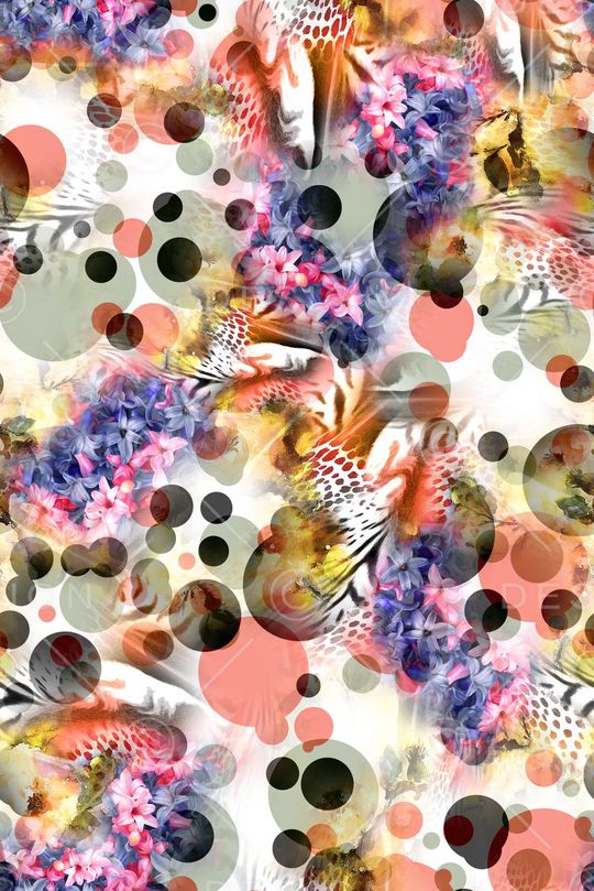 花卉印花华亿平台图片