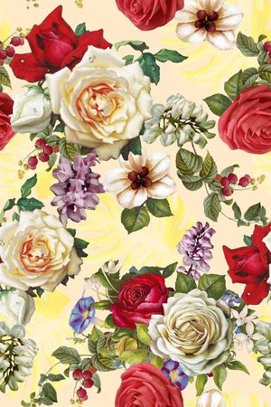 花卉印花华亿平台图片