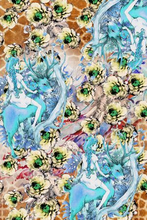 花卉印花华亿平台图片