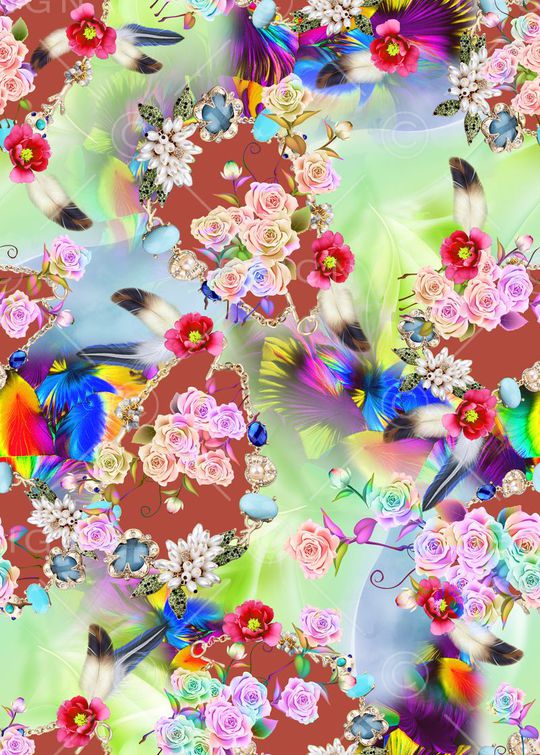 抽象印花华亿平台图片