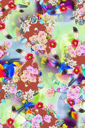 抽象印花华亿平台图片